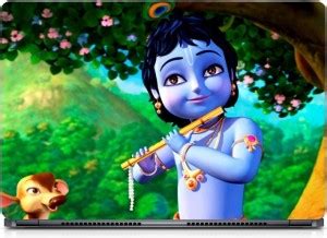 i-Birds ® Animated Little Krishna Exclusive High Quality Laptop Decal ...