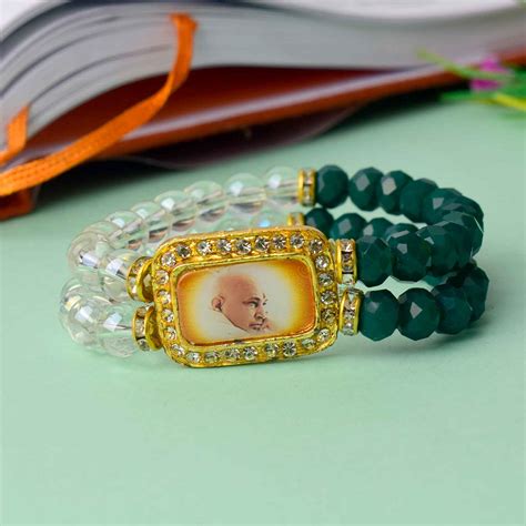 Buy Serene Guruji Swaroop Bracelet (Assorted) – Clear & Colored Beads ...