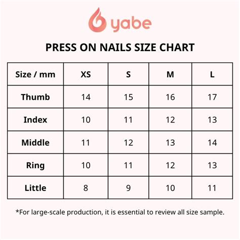 Press-On Nail Size Chart – How to Get the Perfect Fit