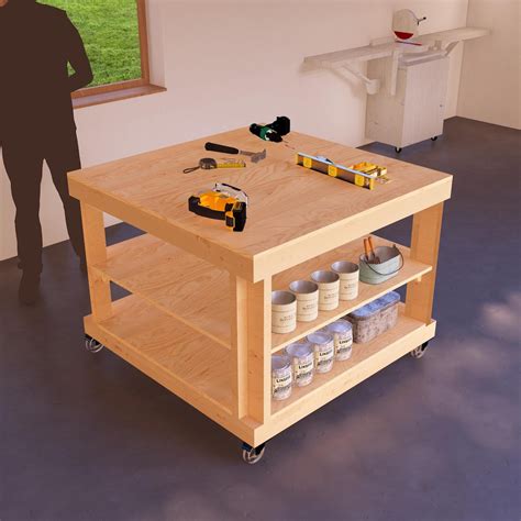 Modular Garage Workbench, Easy to Create Your Ideal Workshop DIY Wood ...