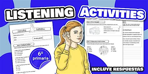 Ficha de actividad: Listening activities - 6º de Primaria