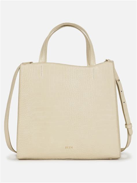 Blaire Croco Off-White Handheld | IRTH | House of Titan