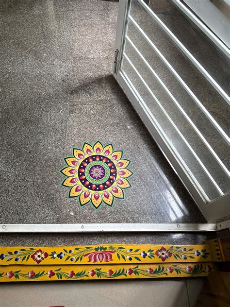 Buy WallDaddy Rangoli Stickers for Door Entrance (Size-40x40Cm) Self ...