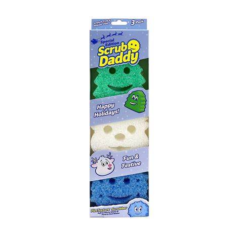Scrub Daddy Sponge Set Winter Shapes Non Scratch Scrubbers for Dishes ...