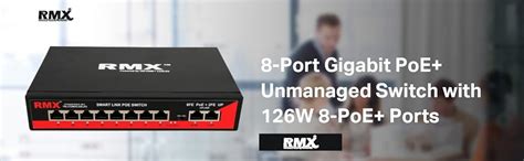 Kathiriyas HCI® RMX 4/8-Port Fast Ethernet PoE Switch Support 10/100M ...