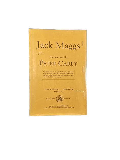 Jack Maggs | Peter CAREY | Uncorrected Proof