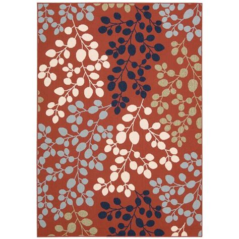 Nourison Caribbean 9 X 13 (ft) Rust Indoor/Outdoor Abstract Area Rug at ...