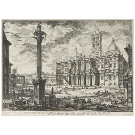 Giovanni Battista Piranesi etching 'Santa Maria Maggiore', 3rd State ...