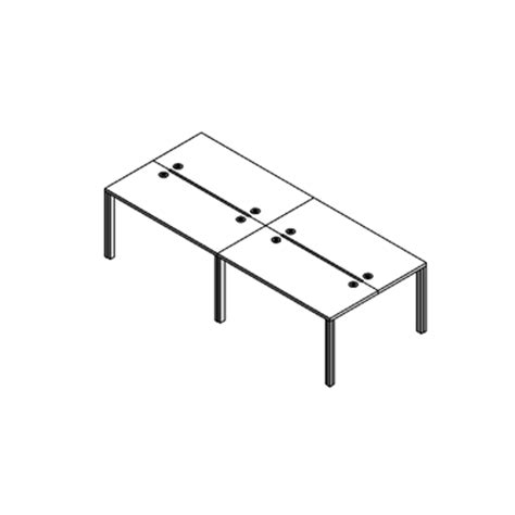 BIM objects - Free download! Modernform Double Desk 4 Seat Neon A ...