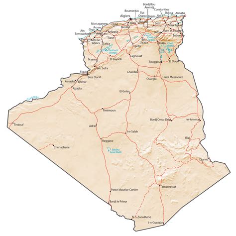 Map of Algeria - Thong Thai Real