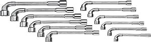 GEDORE - 1527312 25 PK-012 Double Ended Socket Wrench Set 12 pcs 8-19 ...