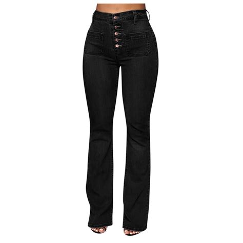 Walmart Women's Long Fit Denim Stretch Jeans, Mid Rise Straight-Leg ...