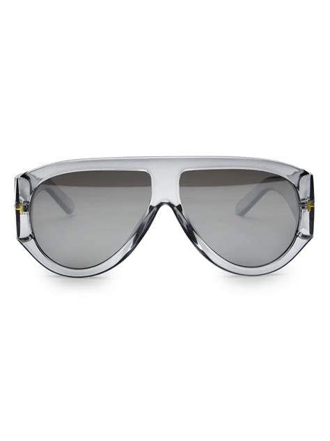 Vista | Grey Medium Full Rim Aviator Sunglasses for Men & Women [UV-pr