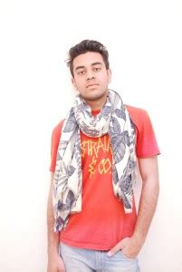 KK Graphic Print Polycotton Men Scarf - Buy WHITE KK Graphic Print ...