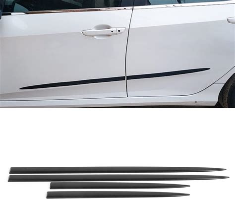Body Side Door Molding Cover,4PCS Body Side Trim Waterproof Bright Black Universal Door ...