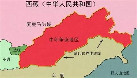 麦克马洪线中国实控图,中印边界实际控制区图,麦克马洪_大山谷图库