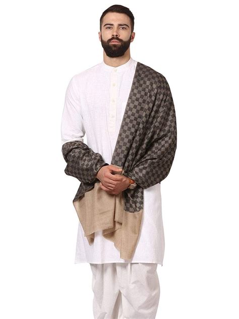 Pashtush His And Her Set Of Mens Checkerd Stole and Womens Extra Soft ...