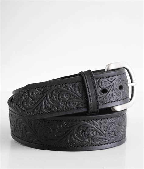 Ariat Tooled Leather Western Belt in Black for Men | Lyst