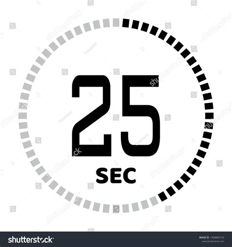 25 Second Countdown Timer Digital Counter Stock Vector (Royalty Free ...
