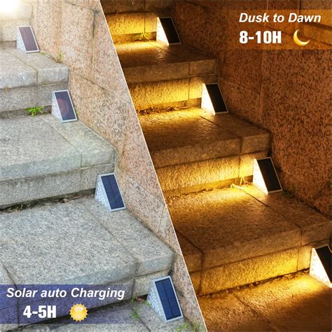 Snapklik.com : Solar Stair Lights 6 Pack, Solar Step Lights Outdoor ...