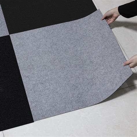 24" x 24" Carpet Tiles Peel and Stick, Non-Slip Squares Carpet Floor ...