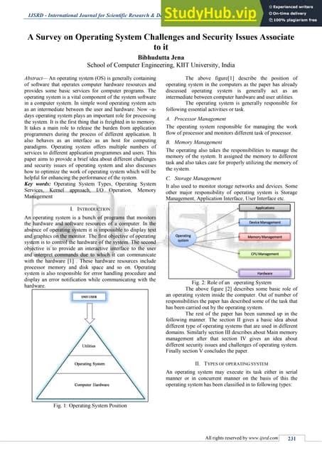 Image result for Application of Operating System Issues