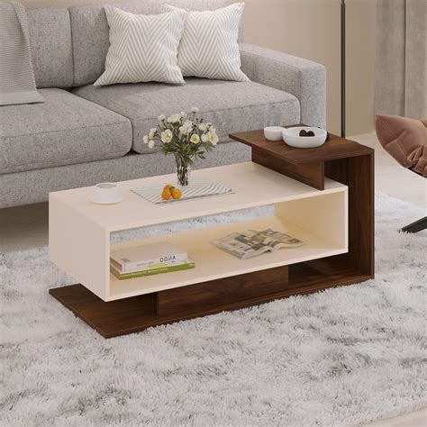 BLUEWUD Declove Engineered Wood Dual Color Coffee Table/Centre Table ...