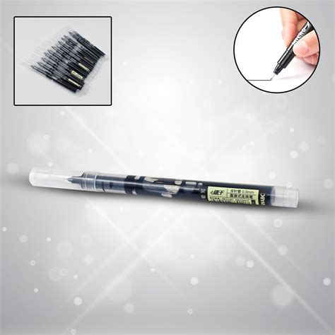 Large Black Roller Ball Gel Pen Set - 0.5 mm (12 Pcs) – DeoDap
