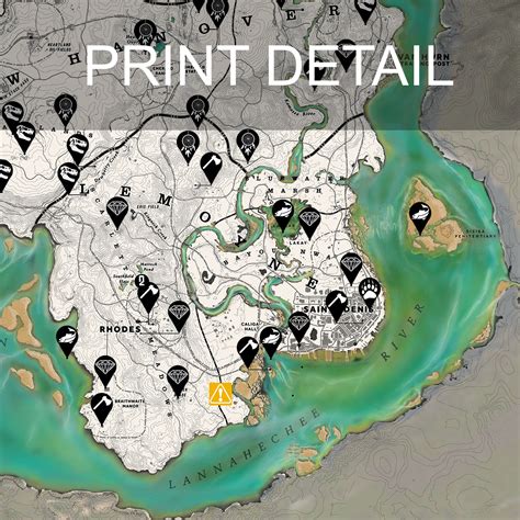 Image result for RDR2 Hidden Items Map