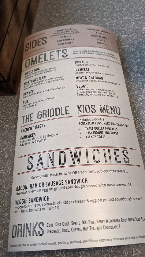 Menu at South Bay Pub & Eatery, Olympia