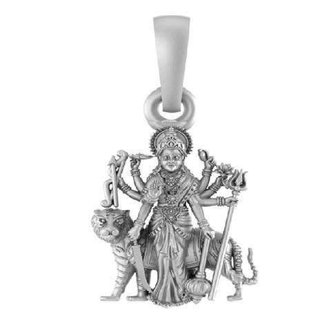 Akshat Sapphire Sterling Silver (92.5% purity) Goddess Durga maa Penda