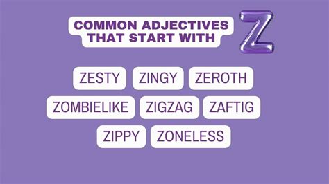 Adjectives That Start With Z - Capitalize My Title