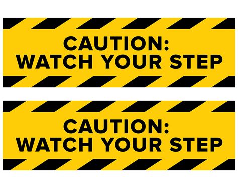 Sutter Signs Caution Watch Your Step Sticker Pack Of 2 | Desertcart Sri ...