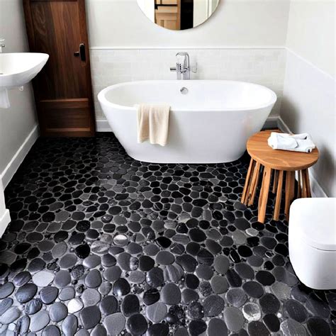 30 Black Floor Bathroom Ideas for A Modern Makeover