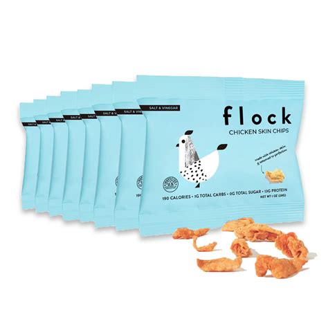 Snapklik.com : Flock Keto Chicken Skin Chips Salt And Vinegar Flavor ...