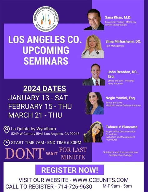 LA COUNTY CA STATE BOARD APPROVED CONTINUING EDUCATION SEMINARS, La ...