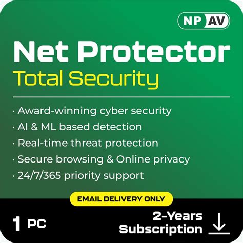 Net Protector Antivirus for PC Total Security 2026 1 PC 2 Year (Email ...