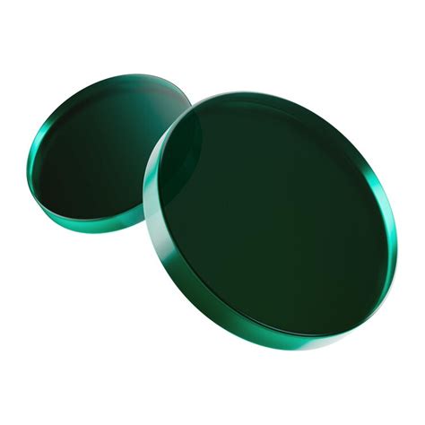 Dark green glass png 3d round shape transparent background | Premium Photo