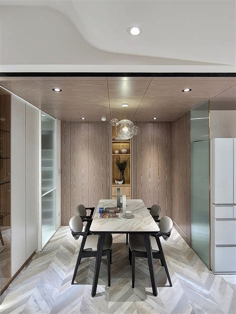 91平米北欧风格二室餐厅装修效果图，餐桌创意设计图 - 金地新家官网