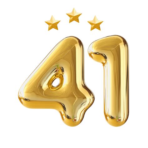 41 years anniversary number 11297534 PNG