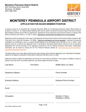 Fillable Online Application for Board Member Position.docx Fax Email ...