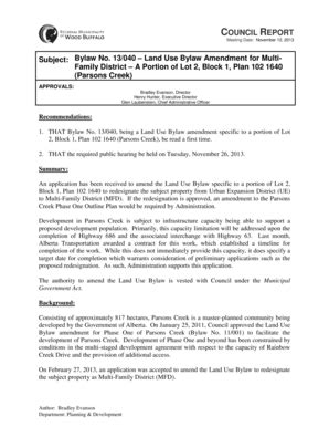 Fillable Online Council Report Form Template - Regional Municipality of ...