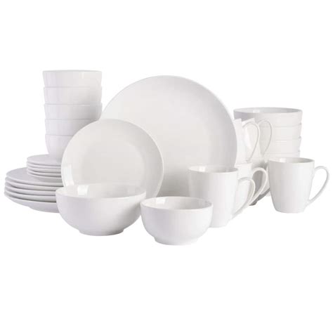 Gibson Home Ogalla 30 Piece Porcelain Dinnerware Set in White ...