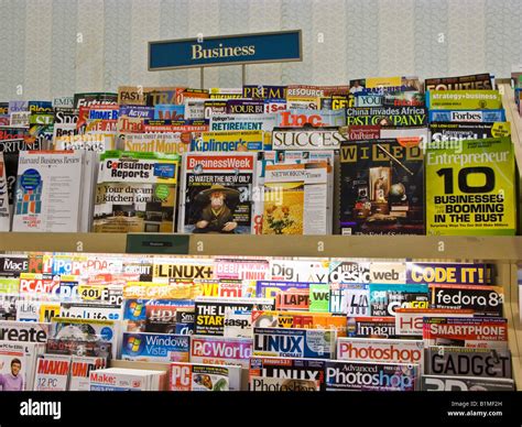 Barnes and Noble magazine and periodical rack Stock Photo - Alamy