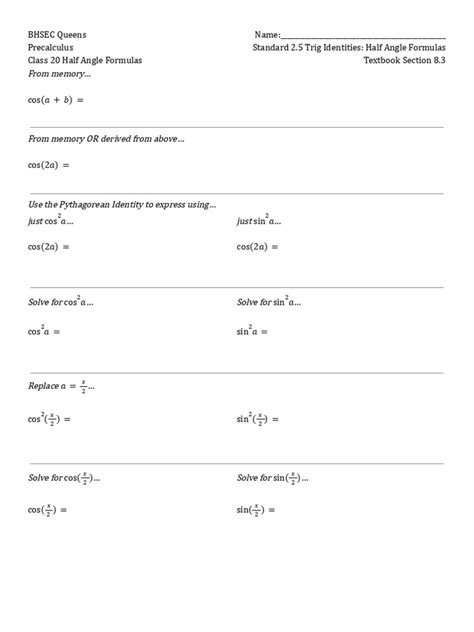 Solving Half-Angle Formulas 的图像结果