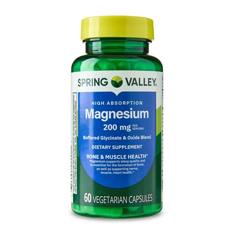 Brandclub - Spring Valley Magnesium Sleep Support Bone & Joint Health Dietary Supplement ...