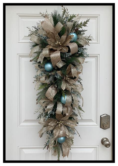 Elegant Christmas Wreaths and Swags For Front Door | Floral Holiday ...