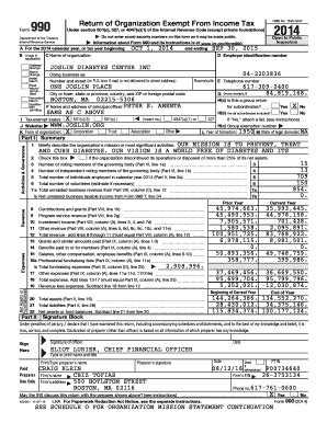 Fillable Online joslin harvard 990 Under section 501(c), 527, or 4947(a ...
