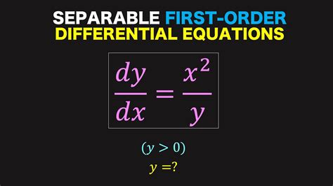 Image result for First Order Separable Differential Equation