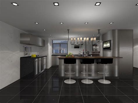 黑白灰的现代简约——厨房图片 – 设计本装修效果图